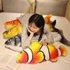 30120Cm 3D Simulation Gold Fish Plush Toys Stuffed Soft Animal Carp Plush Cushion Creative Sofa Cushion Gift ldren Toys J220729