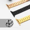 Straps Straps estilo morcego aço inoxidável relógios de faixa Strap pulseira link de pulseira de metal dobrável fecho para Apple Watch Series 3 4 5 6 7 8 SE Ultra 40mm 41mm 42mm 45mm 49mm