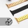 Slimme riemen vleermuisstijl roestvrijstalen horloges bandband polsband link armband metalen clasp voor Apple Watch Series 3 4 5 6 7 8 SE Ultra 40mm 41 mm 42 mm 45 mm 49 mm 49 mm