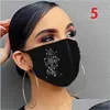 Party Masks Fashion Sparkling Rhinestone Women Jewelry Elastic Mask Magic Scarves Reusable Washable Fashionable Face Bandana Masks H Dhmtx