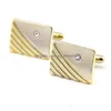 Boutons de manchette et pince à cravate Ensembles Pince à cravate en cristal Boutons de manchette Chemise d'affaires Costume Ensemble de bijoux Bars Cadeau de mariage pour hommes Fermoirs de livraison Dhixh