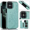 Kelebek kabartmalı renk deri cüzdan kasası iPhone 15 14 Pro Max 13 12 11 SE XS MAX PU Telefon Çantaları Samsung S23 S22 için Kapak