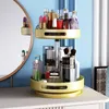 360 Rotating Tray Kitchen Storage Boxes Seasoning Containers For Spice Jar Snack Food Non Slip Racks Bathroom Tray Organizer HH22-351