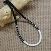 Choker Fashion WhiteBlack Onyx Stone Necklace Men Coconut Shell Surfer for Accessoriesギフトビーズジュエリーco-17