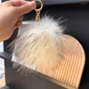 Porte-clés mignon véritable fourrure de raton laveur porte-clés monstre voiture porte-clés pendentif moelleux sac d'école cadeau sac à dos chaînes pour les filles