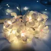 Stringhe Alimentate a batteria/USB Fiore Rosa Luci a LED Decorazione di nozze Decorazioni per esterni Ghirlanda di Natale Fata dell'uovo