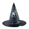 Party Hats Halloween Hat Decorations Hats Fashion Cap Wizard Magic Spire Easter Skl Circar Ghost Spider Black Party 2 8Mx F2 Drop De Dhonr