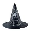 Cappelli da festa Decorazioni per cappelli di Halloween Cappelli Cappellino alla moda Wizard Magic Spire Easter Skl Circar Ghost Spider Black Party 2 8Mx F2 Drop De Dhonr