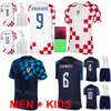 Nationaal team Voetbal Croacia 11 Marcelo Brozovic Jersey 10 Luka Modric 4 Ivan Perisic 8 Mateo Kovacic 20 Josko Gvardiol voetbalshirt Kits Youth Men World Cup 22-23