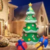 Рождественские украшения 2,1 м Гигантские надувные деревья светятся веселым светодиодным светодиодом Год 221123