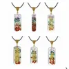 Pendentif Colliers 7 Chakra Énergie Pendentif Orgonite Collier Pendentifs En Cristal Arc-En-Ciel Yoga Méditation Colliers Résine Bijoux Dhgarden Dh1Wb