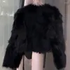 Pelliccia da donna Cappotto invernale da donna Morbido caldo Faux Giacca corta coreana Cappotti e giacche da donna Cintura Top nero Jaqueta Feminina Zm1588