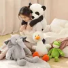 1PC 406585cm Kawaii Frog Flush Toy Soft Cartoon Frog Panda Cuddle Doll Ldren Sleepy Toys for Ldren Birthday Gifter J220729