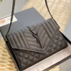 Дизайнерская сумка рука рука бренд y Sew Luxury Leather Женская металлическая цепочка большая емкость многоцелевой черный моллюсков Shell8889