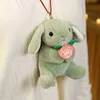 15 cm cartoon konijn pluche speelgoed gevuld zacht mooi hanglank konijn keyan cadeau voor kindmeisjes schattige donzige pop peluche J220729