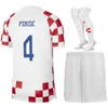 Футбольная команда Crocoacia 11 Marcelo Brozovic Jersey 10 Luka Modric 4 Ivan Perisic 8 Mateo Kovacic 20 Josko Gvardiol Футбольные наборы рубашки молодежь Кубок мира 22-23