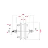 Roda de 14,5 polegadas 24V 36V 48V 350W 500W40N.M Motor de engrenagem de carrinho de mão elétrico Todo o terreno Kit Off Road Pneu áspero