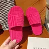 Flat Outwear Ladies Slides Infradito Donna X220402 Luxury Brand Peep Toe Spessa suola Verde Velluto a coste Estate Autunno Runway