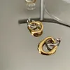 Pendientes colgantes Kshmir desmontables de doble uso coreano Chic Metal dorado Patchwork Base de mujer con correo gratis y regalos de joyería