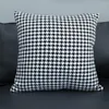 Kudde Houndstooth PU LÄDER KULLOCKASS COVER SOFA FÖROR