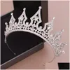 Hochzeit Haarschmuck 2021 Gold Prinzessin Kopfbedeckung Schicke Braut Tiaras Accessoires Atemberaubende Kristalle Perlen Hochzeit und Kronen Dhgarden Dhebf