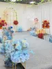 Décoration de fête 4pcs métal rectangle arc cadre scène mariage maison toile de fond décor fleur artificielle vase gâteau nourriture artisanat présentoir