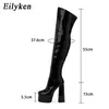 Boots Eilyken 2023 INS Soft Leather Thigh High Boots Winter Shoes For Women Fashion Over The Knee Party Club Footwear Size 35-42 221123