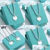 Arts And Crafts Pendant Necklaces Clavicle Chain Design Brand Heart Love Necklace Gold Sier For Women Jewelry Gift Drop Delivery 202 Dhk6D