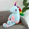 Новое прибытие Big Mitue Unicorn Cuddles милая радужная лошадь мягкая кукла объятия обнимается для подарка Ldren для подруг J220729