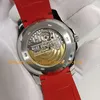 Relógio automático para homens de 40 mm de vidro de safira 904l Dial de aço árabe 5167r Red Borracha Bandos ZF Factory Cal.324 S C Relógios mecânicos masculinos transparentes masculinos