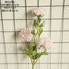 Decorative Flowers 5 Heads Silk European Peony Artificial Rose Flower Long Stem Fake Plastic Home Garden Party Wedding Decoration