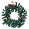 Dekorative Blumen, 1,8 m, Weihnachtsgirlande mit Lichterkranz, 50 LEDs, batteriebetrieben, grün, Weihnachtsparty-Tropfenornament für Treppen, Kamine