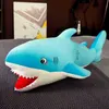 100 cm gigantische bluegrey haaien pluche speelgoed zacht gevuld megalodon dieren leeskussen voor verjaardagscadeaus kussen popcadeau voor kinderen j220729
