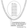 Hip Hop Męskie łańcuchy tenisowe biżuteria Topbling 5A Diamentowe naszyjniki