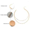 Pendant Necklaces Multi-layer Trend Elegant Jewelry Crystal Twist Geometry Chain Necklace Unquie Women Fashion Wholesale