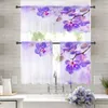 Curtain Dream Of Painting Butterflies In Ink Semi-Sheer Kitchen Curtains Valance And Printing Farmhouse Window