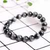 Natural Hawk Eye Stone Beads Strands Bracelets Luxury Bracelet Jewelry for Men Gift