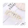 Hair Clips Barrettes Korean Style Pearl Barrettes Handmade Fishing Line With Beads Water Drops Bangs And Flower Hair Acces Dhgarden Dh4Xi