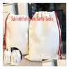 Decorazioni natalizie Dhs Sublimazione Blank Santa Sacks Fai da te Personalizzato Dstring Bag Sacchetti regalo di Natale Tasca Trasferimento di calore Drop De Dhrqd