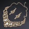 Set di gioielli da sposa Fashion Orecchini per la collana di cristallo di gioielli indiani Bridal per le spose Accessori per costumi per feste decorazioni 221109