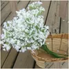 Autres fournitures de fête d'événement décorations de mariage blanc pur artificiel fleurs simation soft sile gypsophia bouquets wardings décor dhsn6