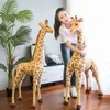 35100cm Simulação kawaii girafa bonecas fofas crianças macias ldren bebê aniversário sala de presente decoração j220729