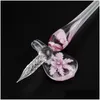 Stylos à plume Vintage Art fait à la main élégant cristal floral verre Dip stylo signe stylos à encre cadeau 201202 livraison directe bureau école busine Dhznv
