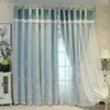 Cortinas para sala de estar, comedor, dormitorio, Estilo Princesa coreano para niños, tela de doble sombreado, ventana terminada