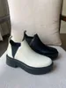 Designer The Row Dress Shoes High End New Thick Soled Bare Boots Leather Round Toe Short Boots Chelsea Sponge Martin GAG45