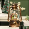 Kerstdecoraties Kerstdecoraties Kerosene Lamp Vorm Lantaarn Creatieve kristallen bal Vakantie ornamenten Decoratie Giftchris DHVBI