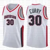 Теннисные рубашки 19 Davidson Wildcats Стивен NCAA Jersey 30 College Curry Allen 3 Айверсон Джорджтаун Бетел Университет средней школы.