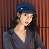 BERETS FOUX MILITￄRA HATS CAPTAIN SAILOR NAVY COMTHY SBOY CAPS BAKER BOY ETCAGONAL MAINTER Fashion Justerbar koreansk stil 2022