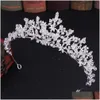 Hochzeit Haarschmuck 2021 Neue Vintage Barock Braut Tiaras Zubehör Prom Kopfbedeckungen Atemberaubende transparente Kristalle Hochzeit und Cr Dhgarden Dhmvh