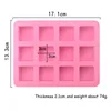 Ice Cube Silicone Mold Handmade Soap Square Candy Jelly Pudding Chocolate Cake Decor Resin Crafts Non-Stick Baking Tools MJ1172